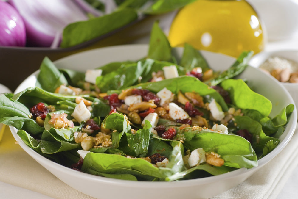 Baby Greens with Poached Pears and Goat Cheese Crostini