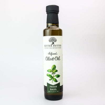 Fresh Basil Infused Extra Virgin Olive Oil - Sutter Buttes Olive Oil