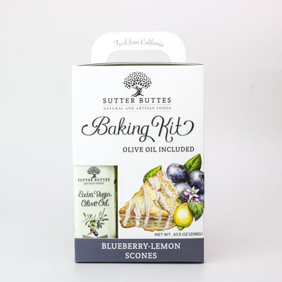 Lemon Blueberry Scone Baking Kit with Arbequina Olive Oil – Easy Breakfast or Tea - Time Mix - Sutter Buttes Olive Oil