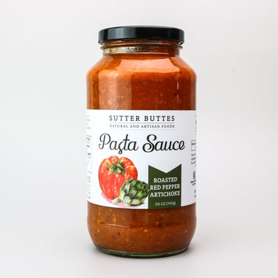 Roasted Red Pepper Artichoke Pasta Sauce - Sutter Buttes Olive Oil