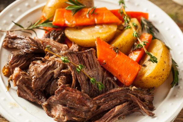roast beef with vegetables